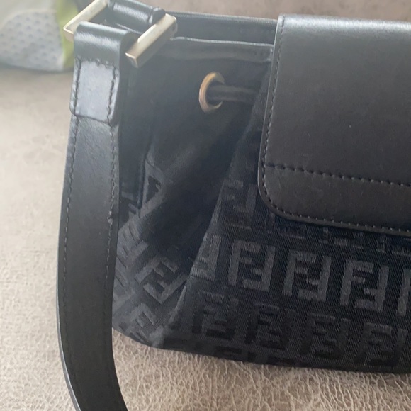 Fendi small zucchino canvas drawstring baguette - Picture 5 of 16